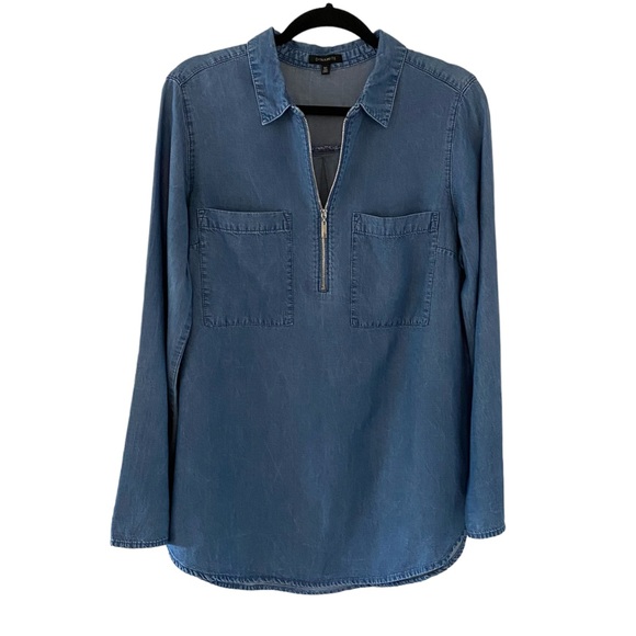 Dynamite | Denim Chambray Pullover Shirt - Picture 1 of 7